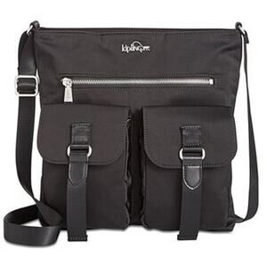 Kipling Terner Medium Black Crossbody Purse Cargo Pockets Travel Excellent